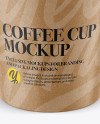 Paper Coffee Cup Mockup - Front View (High-Angle Shot)