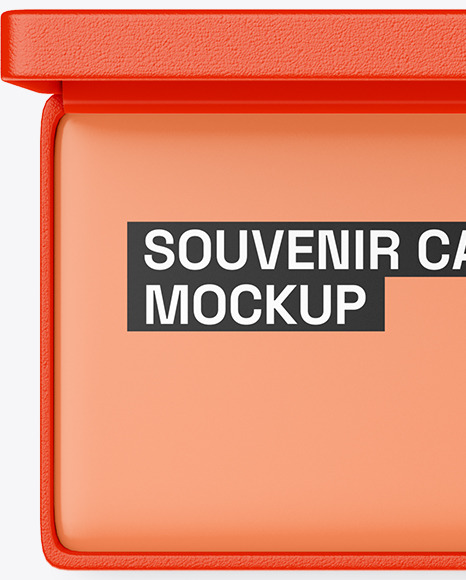 Opened Empty Souvenir Case Mockup