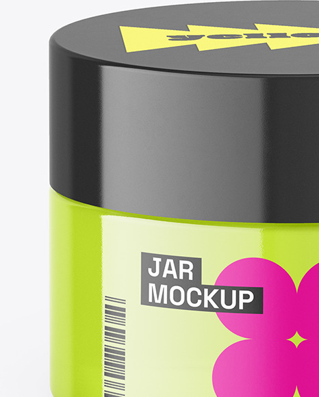 Clear Glass Cosmetic Jar Mockup Clear Glass Cosmetic Jar Mockup