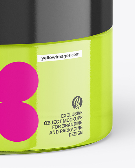 Clear Glass Cosmetic Jar Mockup Clear Glass Cosmetic Jar Mockup