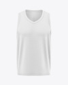 V-Neck Basketball Jersey Mockup - Front View