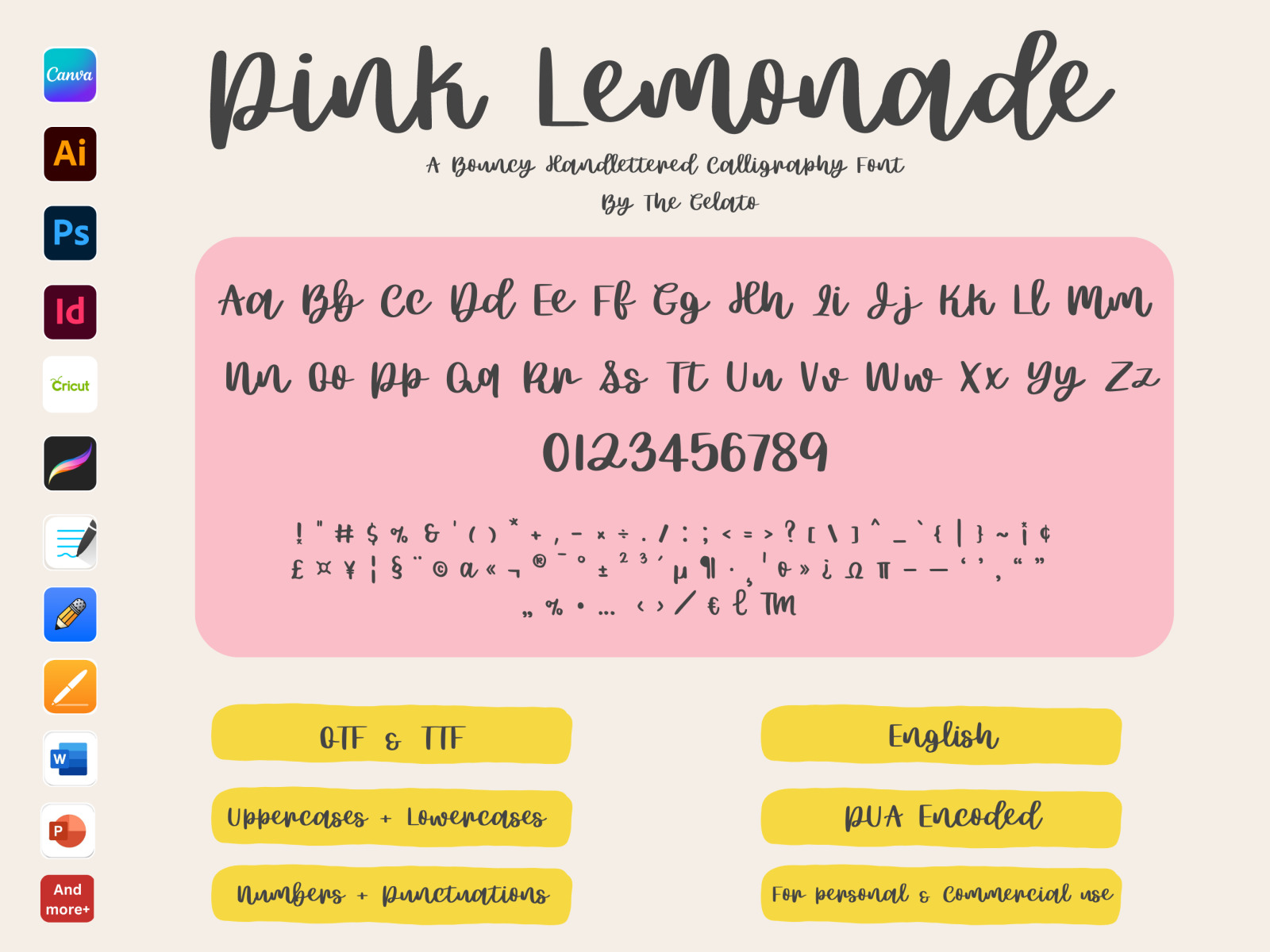 Pink Lemonade Calligraphy Font Pink Lemonade Calligraphy Font