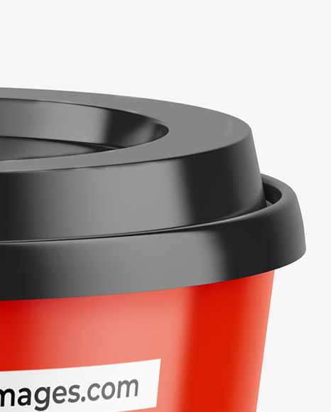 Glossy Cup with Flex Straw Mockup