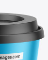 Metallized Cup with Flex Straw Mockup