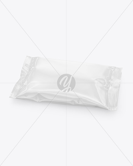 Glossy Wet Wipes Package Mockup
