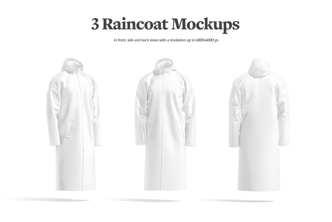 Raincoat Mockups Set Raincoat Mockups Set