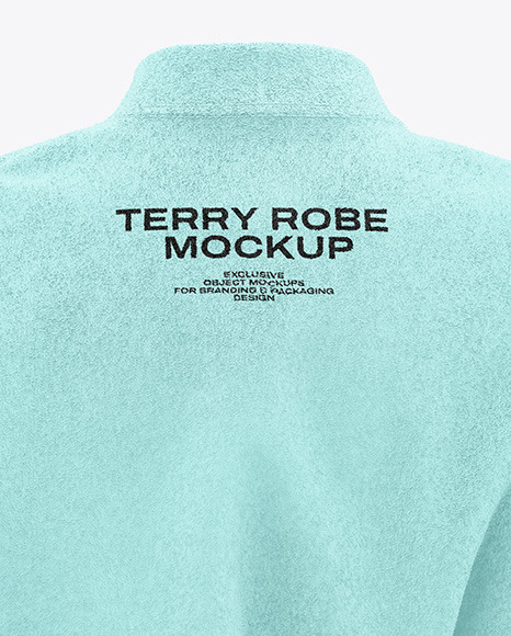 Women's Terry Bathrobe Mockup - Back View