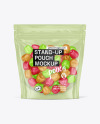 Stand-up Pouch with Gummies Mockup