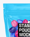 Stand-up Pouch with Gummies Mockup