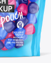 Stand-up Pouch with Gummies Mockup