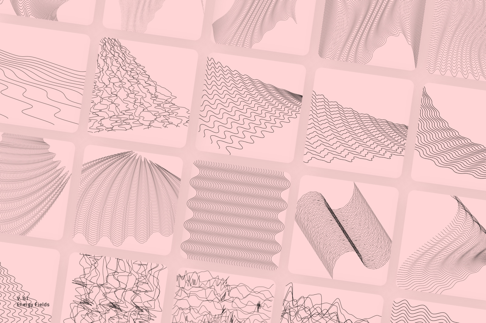 Energy Fields - Wavy Vector Elements Energy Fields - Wavy Vector Elements