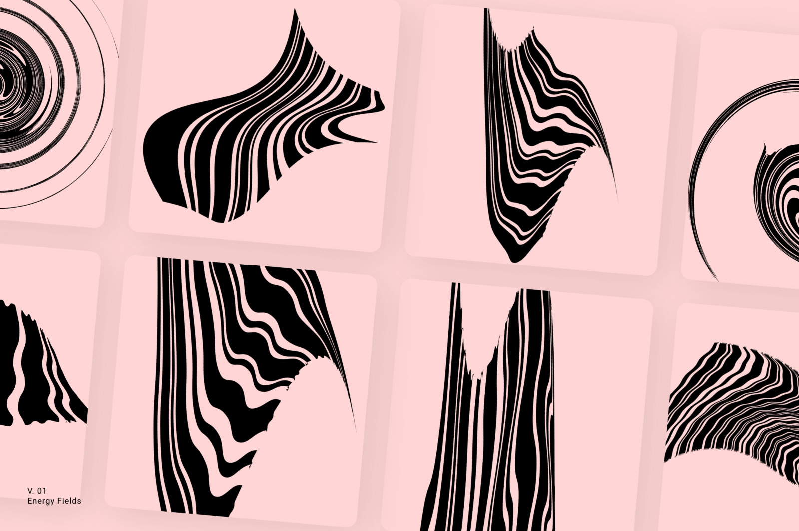 Energy Fields - Wavy Vector Elements Energy Fields - Wavy Vector Elements