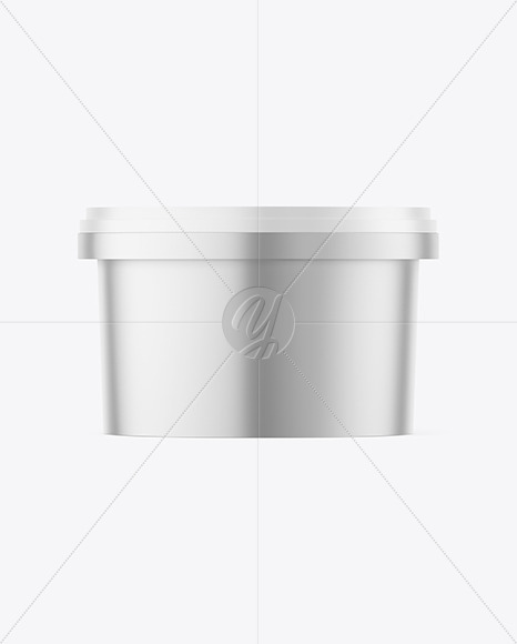 Matte Metallic Plastic Container Mockup