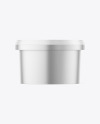 Matte Metallic Plastic Container Mockup