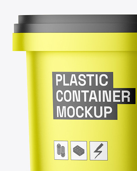 Matte Metallic Plastic Container Mockup