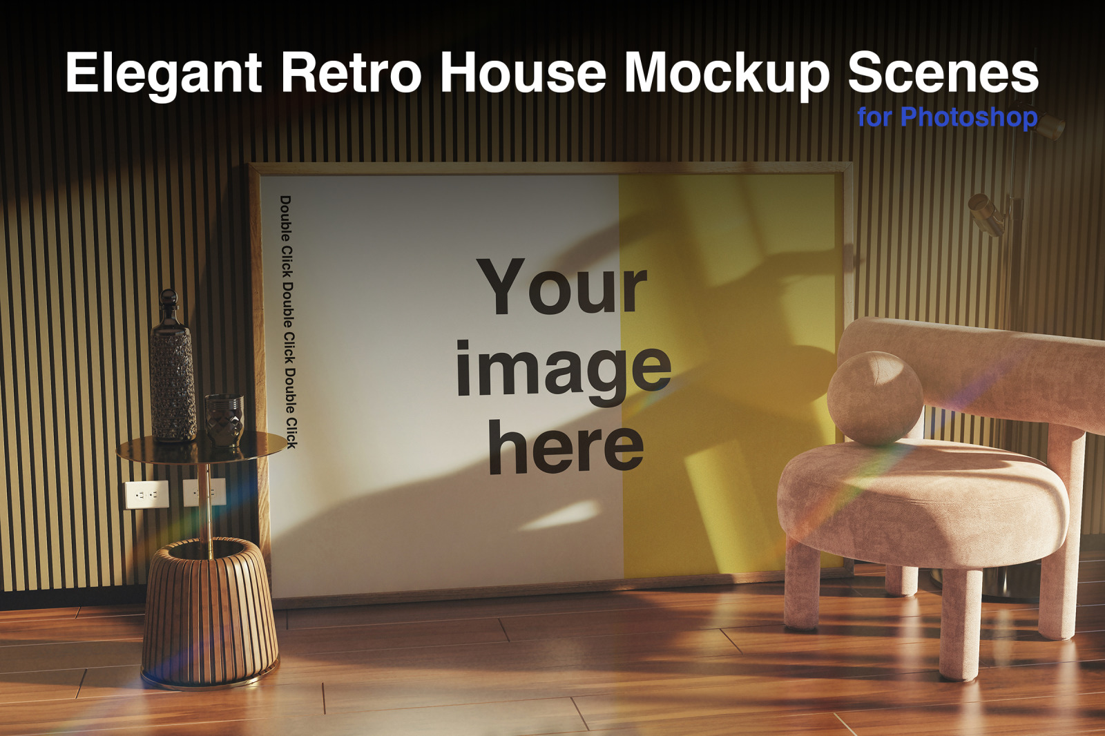 Elegant Retro House Mockup Scenes