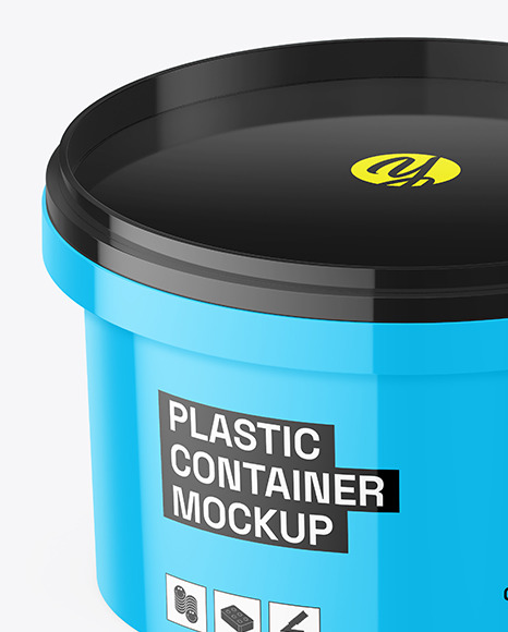 Glossy Plastic Container Mockup