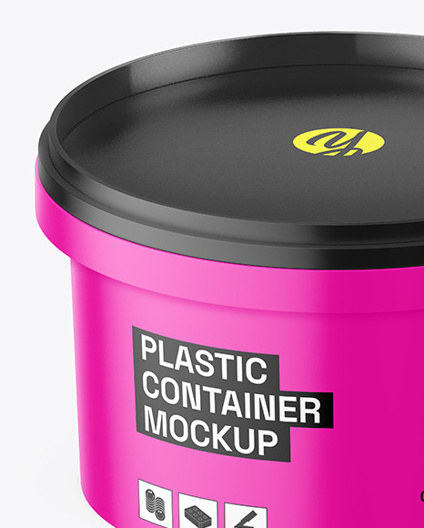 Matte Plastic Container Mockup