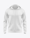 Men's Full-Zip Hoodie Mockup - Front View