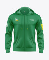 Men's Full-Zip Hoodie Mockup - Front View