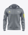 Men's Full-Zip Hoodie Mockup - Front View