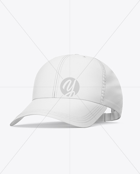 Baseball Cap Mockup - Front Half Side View