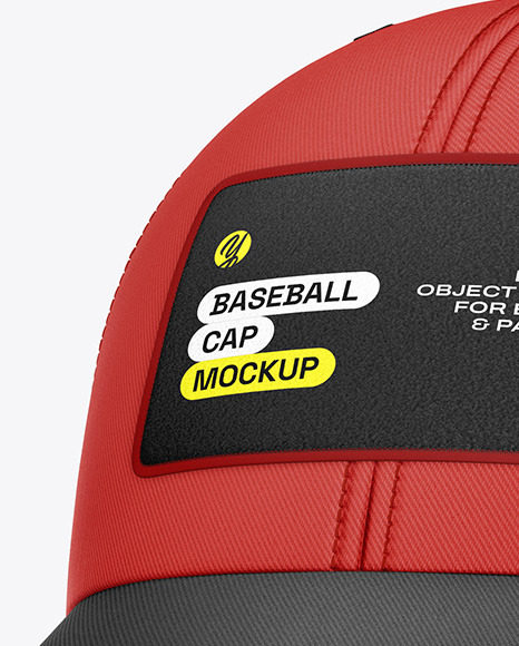 Baseball Cap Mockup - Front Half Side View