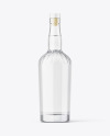 Clear Glass Vodka Bottle Mockup