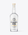 Clear Glass Vodka Bottle Mockup