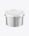 Glossy Metallic Plastic Container Mockup