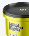 Matte Metallic Plastic Container Mockup