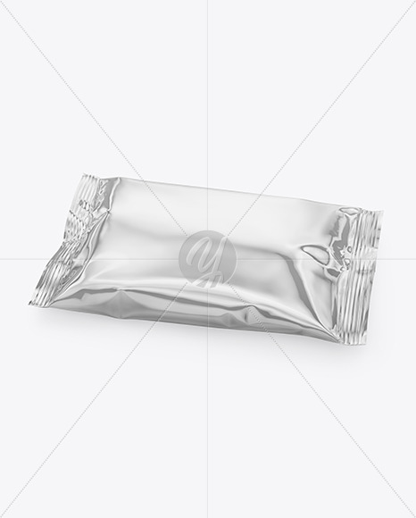 Metallic Wet Wipes Package Mockup