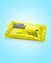 Metallic Wet Wipes Package Mockup