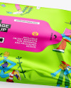 Metallic Wet Wipes Package Mockup