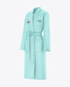 Women's Terry Bathrobe Mockup - Half Side View