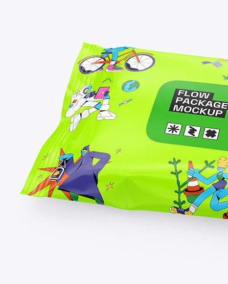 Matte Wet Wipes Package Mockup