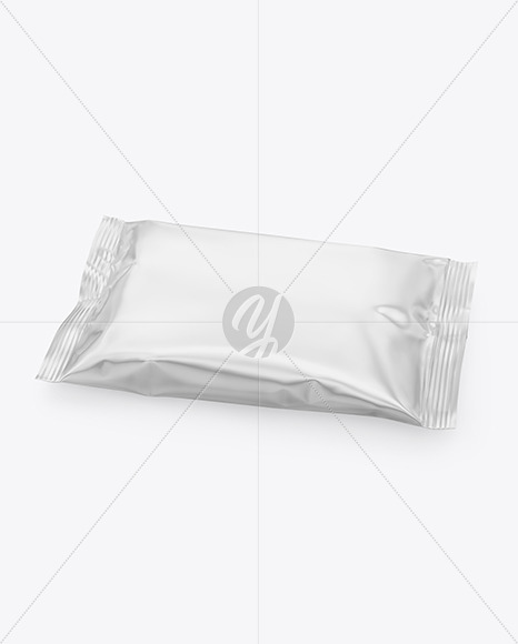 Matte Metallic Wet Wipes Package Mockup