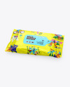 Matte Metallic Wet Wipes Package Mockup
