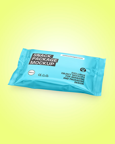 Matte Metallic Wet Wipes Package Mockup