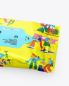 Matte Metallic Wet Wipes Package Mockup