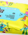 Matte Metallic Wet Wipes Package Mockup