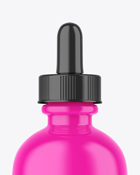 Glossy Dropper Bottle Mockup