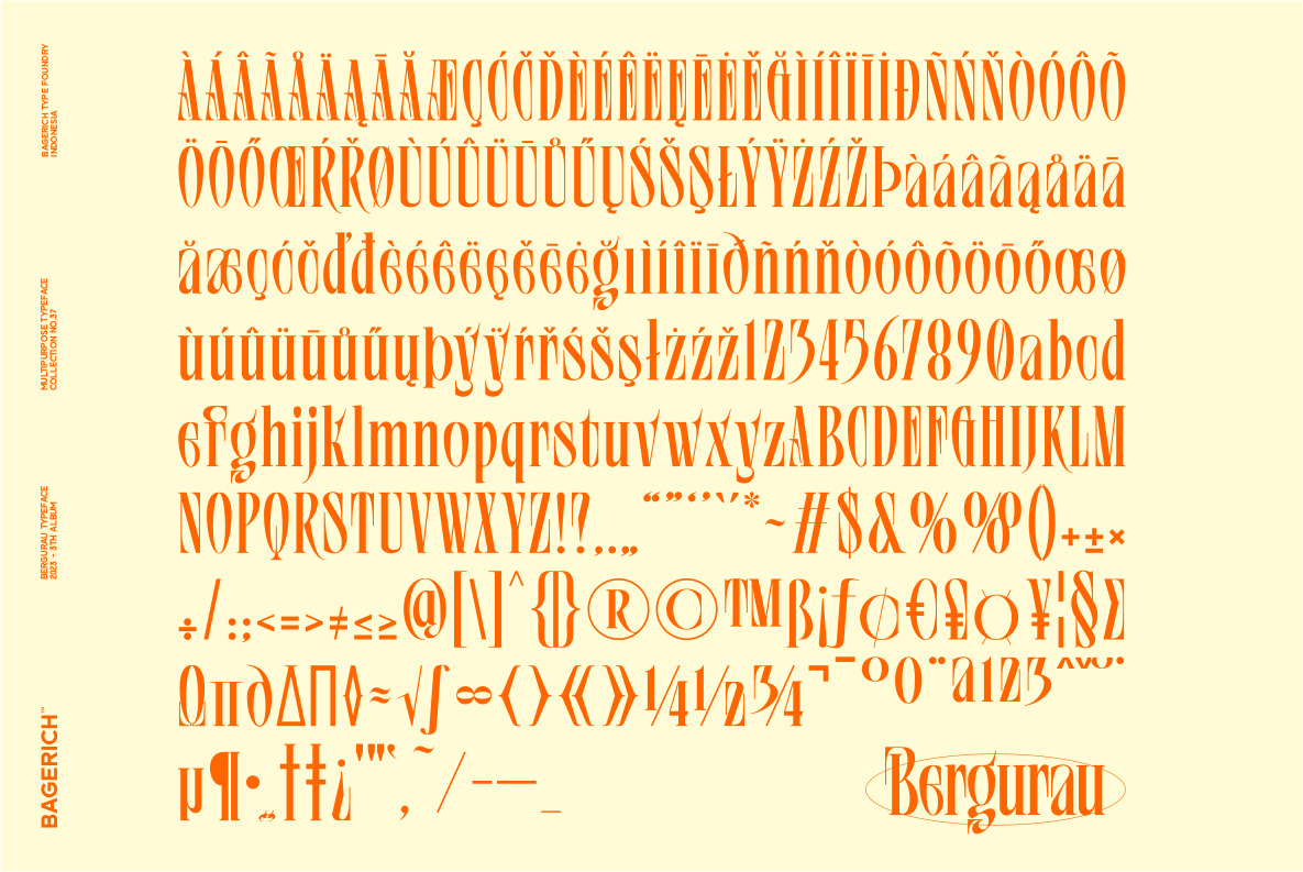 Bergurau Typeface