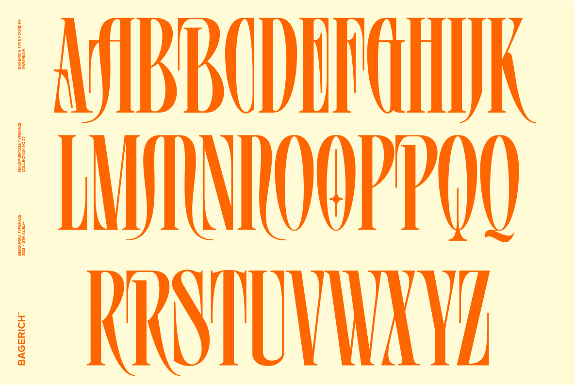 Bergurau Typeface