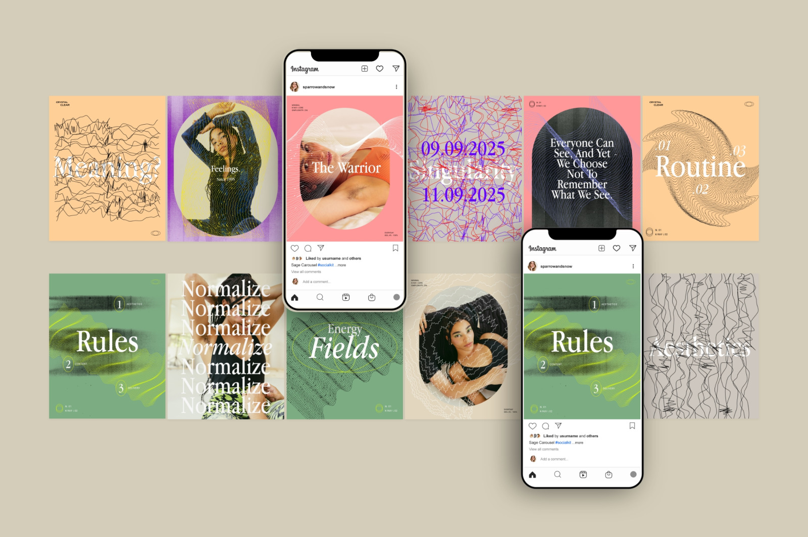 Feel - Social Media Kit CANVA &amp; PS