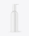 Glossy Cosmetic Bottle with Pump Mockup