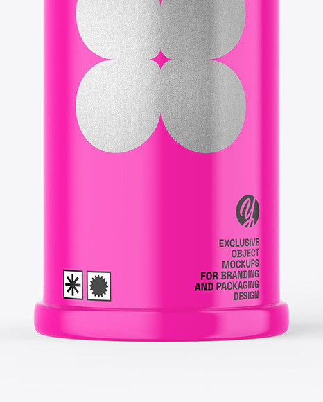 Glossy Cosmetic Bottle with Pump Mockup