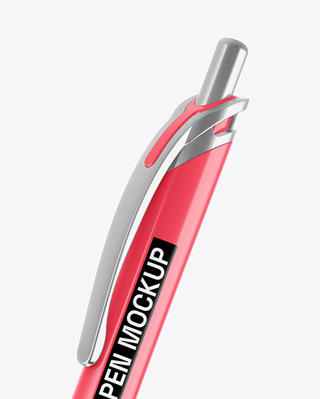 Glossy Mechanical Pen Mockup