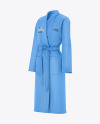 Women's Waffle Terry Bathrobe Mockup - Half Side View