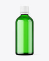 100ml Green Glass Bottle Mockup